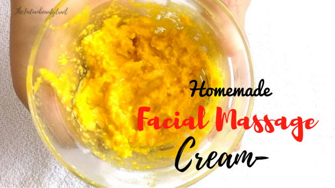 Homemade  facial massage cream